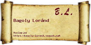 Bagoly Loránd névjegykártya